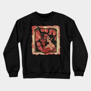 Devil Couple Loving in Hell Crewneck Sweatshirt